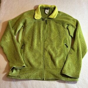 Vintage Patagonia Women's Fleece R2‎ Jacket M Green Polartec Full Zip Rare Color